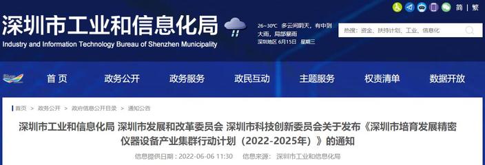 深圳发布培育发展精密仪器设备产业集群行动计划 打造技术信息新高地